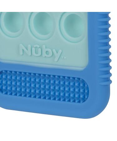 Nuby Baby Teething Toy - BPA Free Sensory Popper Cellphone - Blue - 3+ Months - Buy Online on GoSupps.com
