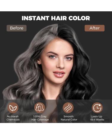 Natural Black Hair Dye Shampoo - 3-in-1 Herbal Color Solution for Men & Women | Ammonia-Free Lasts 30 Days - 16.90 oz - Buy Online on GoSupps.com