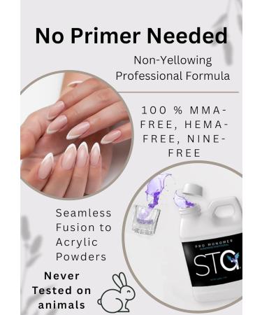 16oz Professional Grade EMA Acrylic Monomer - MMA Free | Low Odor Non-Yellowing Nail Liquid - Buy Online on GoSupps.com