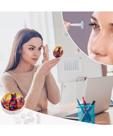 Portable Animal Drawing Contact Lens Case - Travel-Friendly Storage Box for Contact Lenses - Buy Online on GoSupps.com