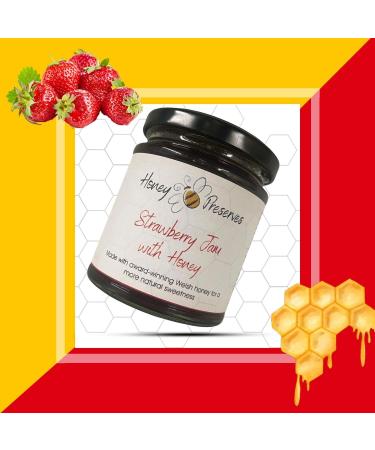 Honey Bee Preserves Jams Marmalades Pick N Mix - Choose From 8 Flavours | Mint Sauce Strawberry Plum-Jam Gooseberry-Jam Blackcurrant Orange-Marmalade - Pack of 6 - Buy Online on GoSupps.com