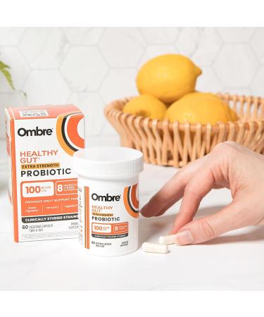 Ombre Healthy Gut Probiotics for Digestive Health - 60 Vegan CAPSULES - Buy Online on GoSupps.com