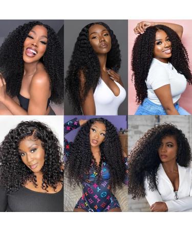 Graww 16 Inch Curly Clip in Hair Extensions for Black Women - Brazilian Remy 3C 4A Kinky Curly Real Human Hair - 120g/Set - Natural Black - 8Pcs 18Clips - Best for 3C 4A Curl Patterns - Buy Online on GoSupps.com