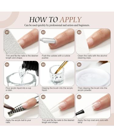 PEACECOLOR Nail Acrylic Powder Kit Nail Carving DIY White Acrylic Powder Professional for Nail Acrylic Extension No Nail Lamp Needed for Beginner Nail Salon Home DIY XA047 - Buy Online on GoSupps.com