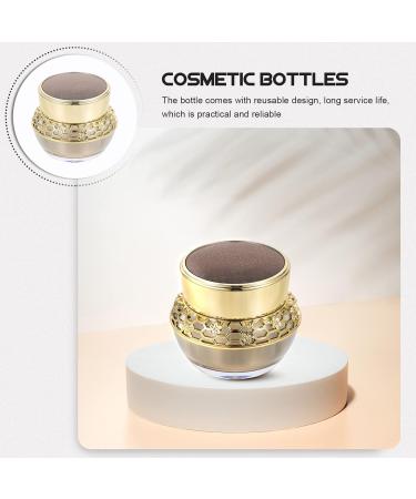 Lurrose cream bottle cosmetic containers with Airless Lotion Container Empty Sample Jar container with lid conditioner bottle Cosmetic Bottle small abs empty bottle travel Multifunction 6X5.5X5.5CM Golden - Buy Online on GoSupps.com