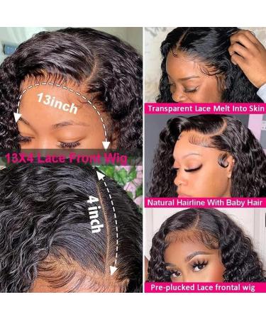 MSGEM Brazilian Water Wave 13x4 Lace Front Human Hair Wig 18 180% Density - Pre Plucked Wet and Wavy Virgin Hair Wig for Black Women - Buy Online on GoSupps.com