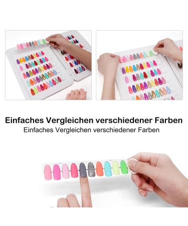 Shop C9 Nail Color Display Book - 120 Nail Art Presentation Stand with Transparent Tips for UV Gel & Nail Polish | International Shipping - Buy Online on GoSupps.com