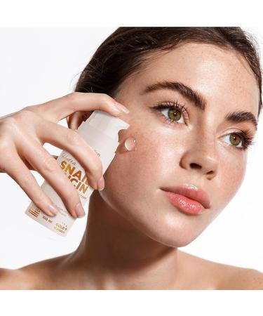 WELLUTION Snail Mucin Hydra Facial Serum - Hydrating Hyaluronic Acid & Aloe Vera - Korean Skincare - 3.4oz - International Shipping Available - Buy Online on GoSupps.com