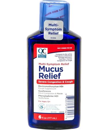 Quality Choice Mucus Relief Severe Congestion & Cough 6 fl oz Maximum Strength Cough Suppressant & Expectorant Non-Drowsy Cold Symptom Relief - Buy Online on GoSupps.com