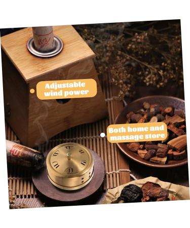 Fomiyes 4-Pack Adjustable Smoke-Free Moxibustion Box - Copper Body Massage Tool Household Appliances 8x8x4.5cm - Buy Online on GoSupps.com