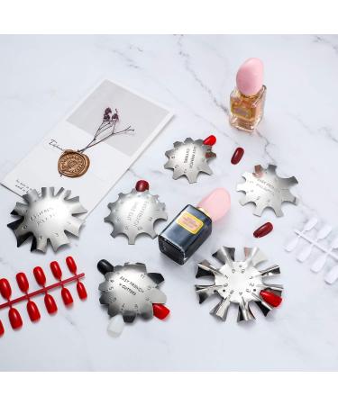 6 Piece Stainless Steel Nail Manicure Edge Trimmer Kit - French Smile Line Cutter Tool for Acrylic & Gel Nails - Includes 6 Patterns - Silver - Buy Online on GoSupps.com