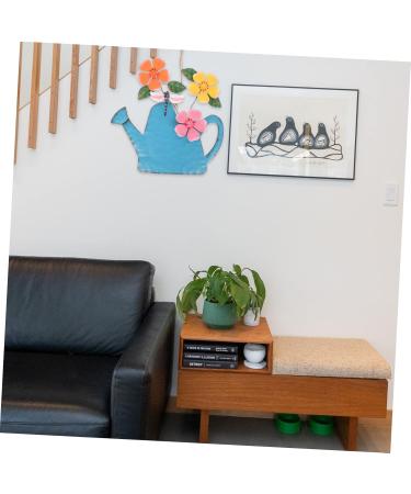 Zerodeko Floral Decor Pendant Art Decorative Backyard Ornament Iron Flower Pastoral Front Courtyard Novel Wall Yard Blue 28x27.5cm - Buy Online on GoSupps.com