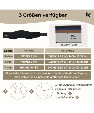 Shop K Ludwig Katrin Soft Halskrause for Men - Adjustable Neck Support & Washable Ruff - Relief for XL Neck Sizes (39cm-44cm) - Buy Online on GoSupps.com