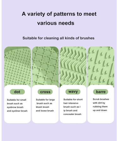Silicone 3-in-1 Makeup Brush Cleaner Mat with Drying Rack Upgrade for Brushes Puffs & Sponges in Green | International Shipping Available - Buy Online on GoSupps.com