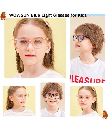 Children's Blue Light Blocking Glasses - Clear Lens for Boys & Girls Non-Prescription Anti-Eye Strain Frames (Black + Transparent) - Buy Online on GoSupps.com