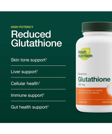 DNA Verified Glutathione Supplement - Vegan, Non GMO, Gluten & Soy Free - Buy Online on GoSupps.com