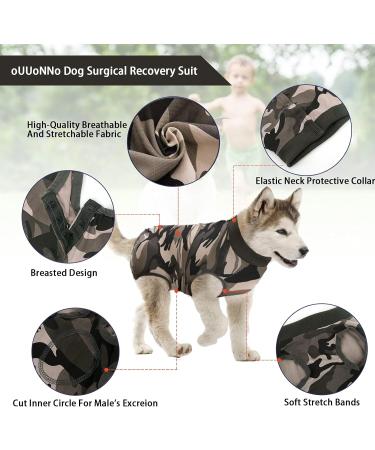 Ouuonno Healing Suits for Dogs | XXL Camouflage | Surgical Relaxation for Abdominal Wounds & Skin Diseases | Cone E-Neck Band Alternatives - Buy Online on GoSupps.com