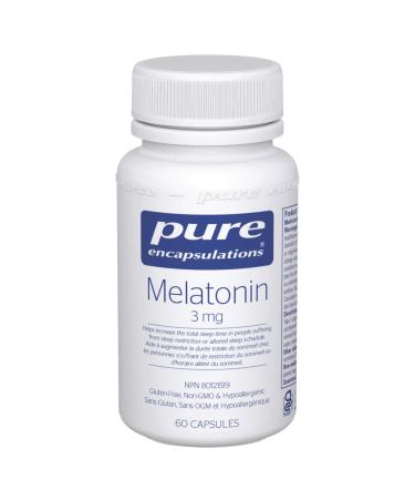Pure Encapsulations Melatonin 3 mg | Supports the Body s Natural Sleep-Wake Cycle | 60 Capsules