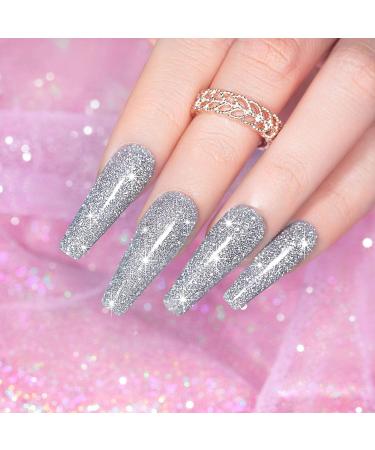 RARJSM Glitter Nail Polish Silver Nail Polish Gel Nail Polish 1PACK 7.5ML Soak Off Nail Lamp Required for Nail Art Design Salon Quality DIY Home RAR79 - Buy Online on GoSupps.com
