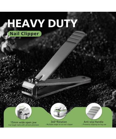 Heavy Duty Straight Blade Nail Clippers for Thick Toenails - Professional Stainless Steel Fingernail & Toenail Trimmers | Durable & Ergonomic Design - Buy Online on GoSupps.com