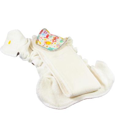 Petit Lulu Newborn Pants Nappy (2-6 kg) Press Studs | Organic Bamboo Cloth Nappies | Siesta In The Zoo Print - Buy Online on GoSupps.com
