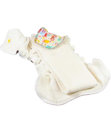 Petit Lulu Newborn Cloth Diaper (2-6kg) - Organic Bamboo Push Buttons Reusable & Polyester-Free | Bear on the Moon Design - Buy Online on GoSupps.com