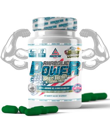AS American Supplement | Anabolic Power | 90 Capsules | Neutral Flavor | Natural Anabolic | Helps Increase Muscle Mass | Enriched with Ginkgo Biloba