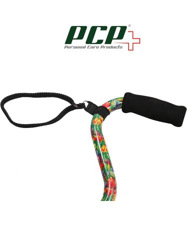 Durable Triple Braided Elastic Nylon Lanyard for Canes - Black | PCP Cane Wrist Strap - Buy Online on GoSupps.com