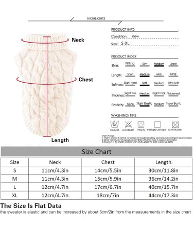 Shop XL White Tower Collar Knitting Sweater for Pets - Winter Warmer for Dogs & Cats | Thick Crochet Coat for Small Medium & Large Animals - Buy Online on GoSupps.com