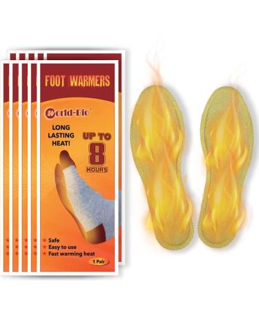 Insole Foot Warmers - Up to 8 Hours of Heat, Hot Toe Foot Heat Warmers with Adhesive, Ultra Thin, Disposable Heat Packs for Cold Weather, Safe Natural Odorless Air Activated Warmers foot warmers 10 pairs