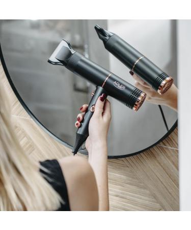 Adler Europe AD 2278 Hairdryer with ionization 2 blowing positions maximum power 1400 W black - Buy Online on GoSupps.com