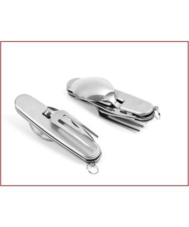 Convenient Tableware Foldable Outdoor Camping Stainless Steel Tableware Combination Set Portable Suitable for All Scenarios - Buy Online on GoSupps.com
