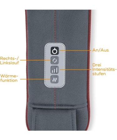 Beurer MG 151 Shiatsu Massage Device - Neck Shoulders & Back Relief with Heat 8 3D Heads & 3 Intensity Levels - Best International Shipping - Buy Online on GoSupps.com