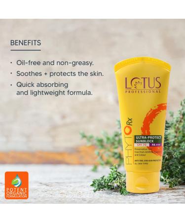 Lotus Professional Phyto Rx Ultra Protect Sunblock SPF 70 PA+++ 50g - Broad Spectrum Sunscreen - Buy Online on GoSupps.com