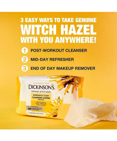 Dickinsons Original Witch Hazel 25 ct (2 pack) - Natural Astringent for Face and Body - Buy Online on GoSupps.com
