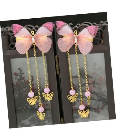 minkissy 5 Pairs Hanfu Butterfly Headdress Hair Barrettes Kids Hairpin with Tassel Fabric Hairpin Tassel Hair Clips Hanfu Hair Clip Metallic Hair Clips Child Girl Accessories Alloy - Buy Online on GoSupps.com