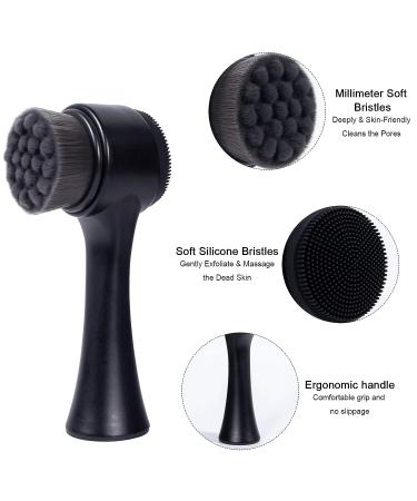 2 in 1 Facial Cleansing Brush for Deep Pore Exfoliation and Gentle Cleansing - Buy Online on GoSupps.com