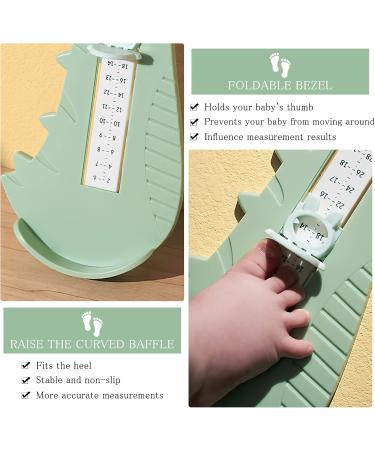 Children's Foot Measurement Device - Tnsland Shoe Size Knife & Double Scale Footmuff in Green - Buy Online on GoSupps.com