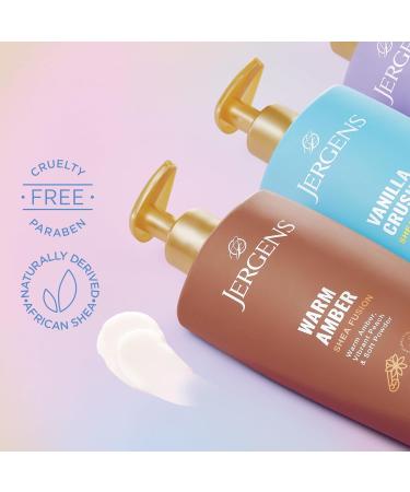 Jergens Shea Fusion Body Lotion Dual Pack Moisturizer with Shea Butter and Vitamin E Vanilla Crush 14 fl oz and Warm Amber 14 fl oz Pack of 2 - Buy Online on GoSupps.com