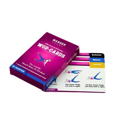 Manger Sport Workout of The Day Cards - Stomach Legs Butt - 50 Cards - The Gym for your Handbag