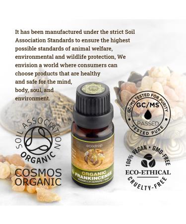 Ecodrop Frankincense Essential Oil 10ml - Cosmos Certified, 100% Pure & Therapeutic Grade for Aromatherapy, Massage and Bath - Buy Online on GoSupps.com