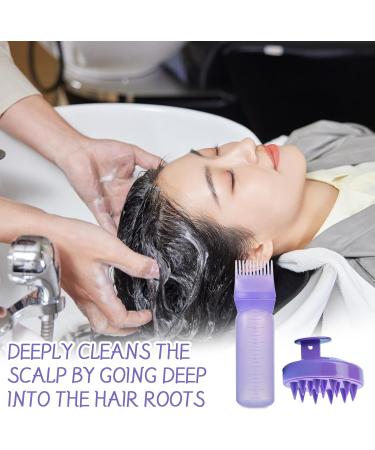Buy Lithyc 2 Pack Hair Color Shampoo Bottle Scalp Oil Applicator & Massage Comb - International Shipping Available - Buy Online on GoSupps.com