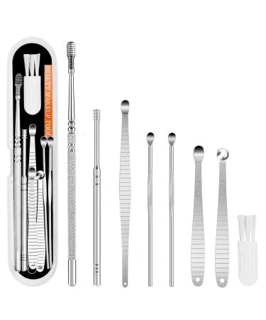 8pcs Ear Wax Removal Kit  Stainless Steel Ear Cleaning Tool Set  Earwax Removal kit for Thorough Earwax Remover