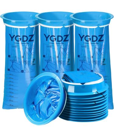 Vomit Bags Disposable, YGDZ 15 Pack Barf Bags Throw Up Emesis Bags Puke Nausea Bags for Travel Motion Sickness, Car & Aircraft, Kids,1000ml A-blue