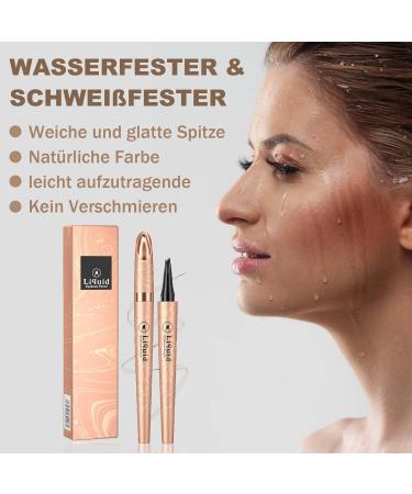 EONFAVE 3D Eyebrow Pencil Waterproof Eyebrow Pen Hair Drawing Microblading Eyebrow Pencil with 4 Fork Tips Long Lasting Define Very Natural Makeup - Buy Online on GoSupps.com