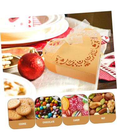 Gatuida 50pcs Boxes Hollow Carton Gift Boxes Chocolates Gift Chocolate Gift Candy Gifts Wedding Favors Favor Boxes for Wedding Bridal Gift Candy Boxes Bride Set European Style Paper 1 count (Pack of 1) Golden - Buy Online on GoSupps.com