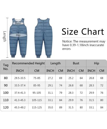 Happy Cherry Baby Winter Pants 80 B- Light Blue | Infant Warm Snow Bib Pant for Boys and Girls - Toddler Windproof Padded Bottoms with Elastic Buttom and Zipper | Outerwear Snowsuit - Buy Online on GoSupps.com