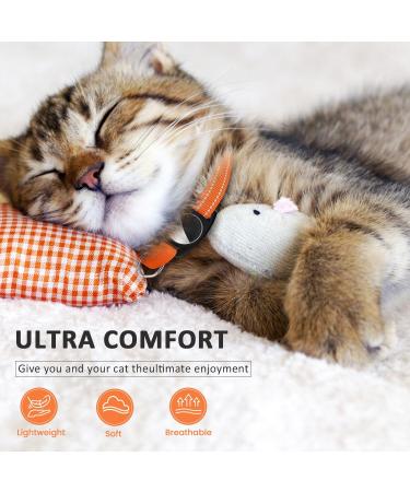 Reflective Cat Collar with Safety Buckle | Waterproof Air Tag Holder | 3/8 Width | Compatible with Apple Airtag | Blue | 9-13 Inch - Buy Online on GoSupps.com