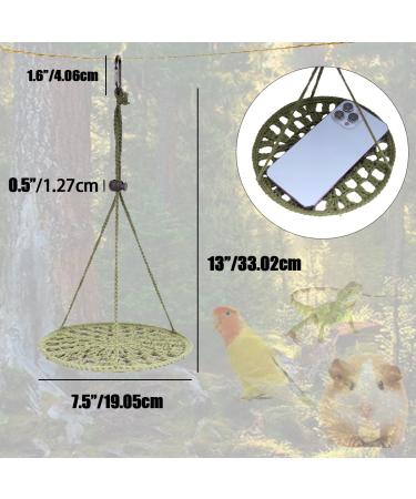 Interfashioner Reptile Hammock Small Animal Hammock Swing for Bearded Dragon Birds Guinea Pig Reptile Resting Bed (S Dark Green) S Dark Green - Buy Online on GoSupps.com