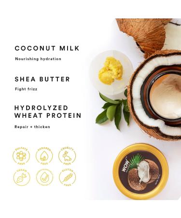 WOW Coconut Milk Hair Mask - Moisturizing Deep Conditioner with Shea Butter | Anti-Breakage, Repair & Hydration Treatment for All Hair Types 200ml - Buy Online on GoSupps.com